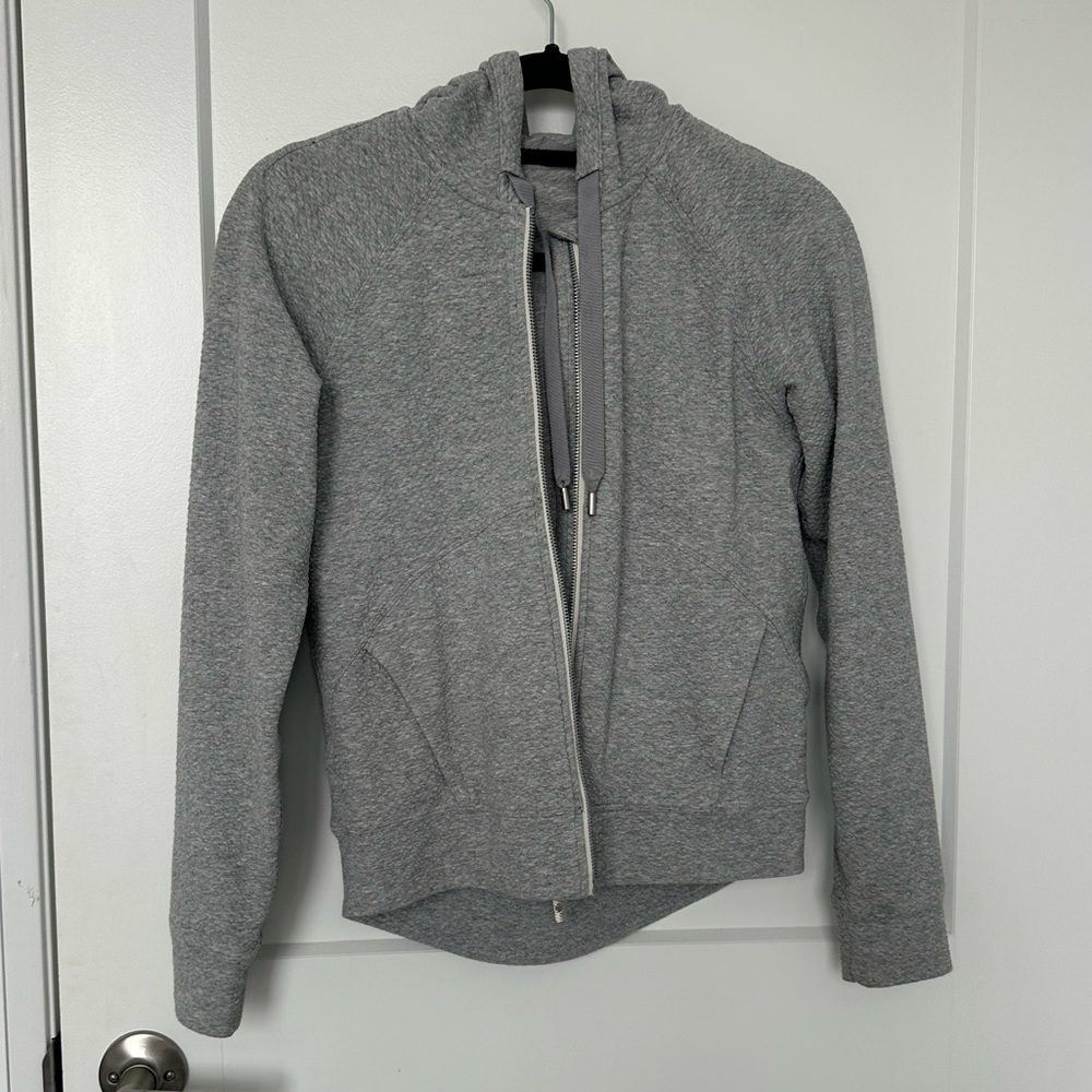 Lululemon Gray Women's Zip-Up Hoodie - Size 4